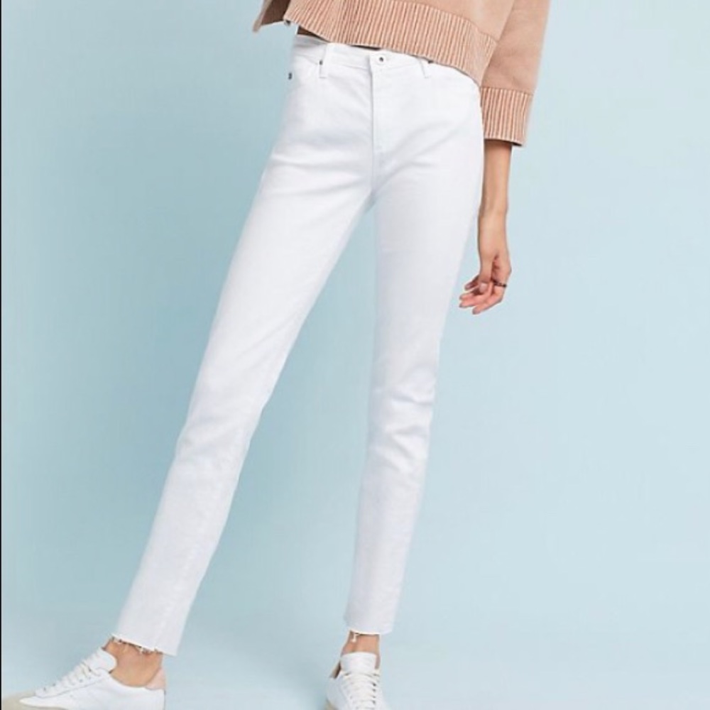 EUC AG Stevie ankle white with raw hem 28R